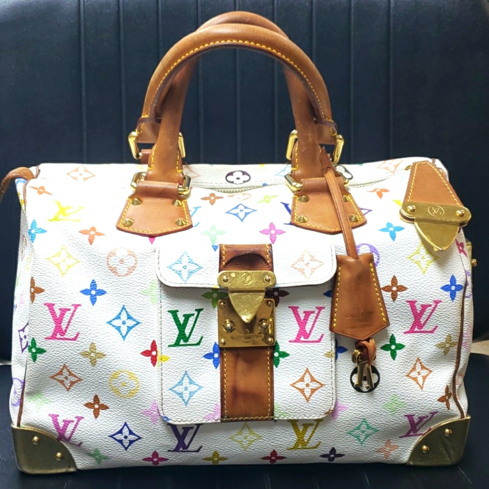Authentic Louis viutton multi-color speedy bag